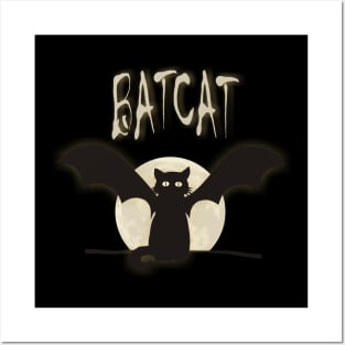 BatCat in Full Moon Posters and Art